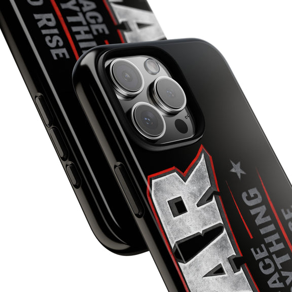 Fear Face Everything and Rise Phone Case by Printify with a bold graphic design and durable material.