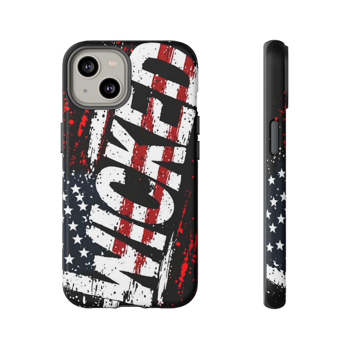 Distressed American flag phone case featuring "VETERAN" graphic, offering rugged protection by Printify.