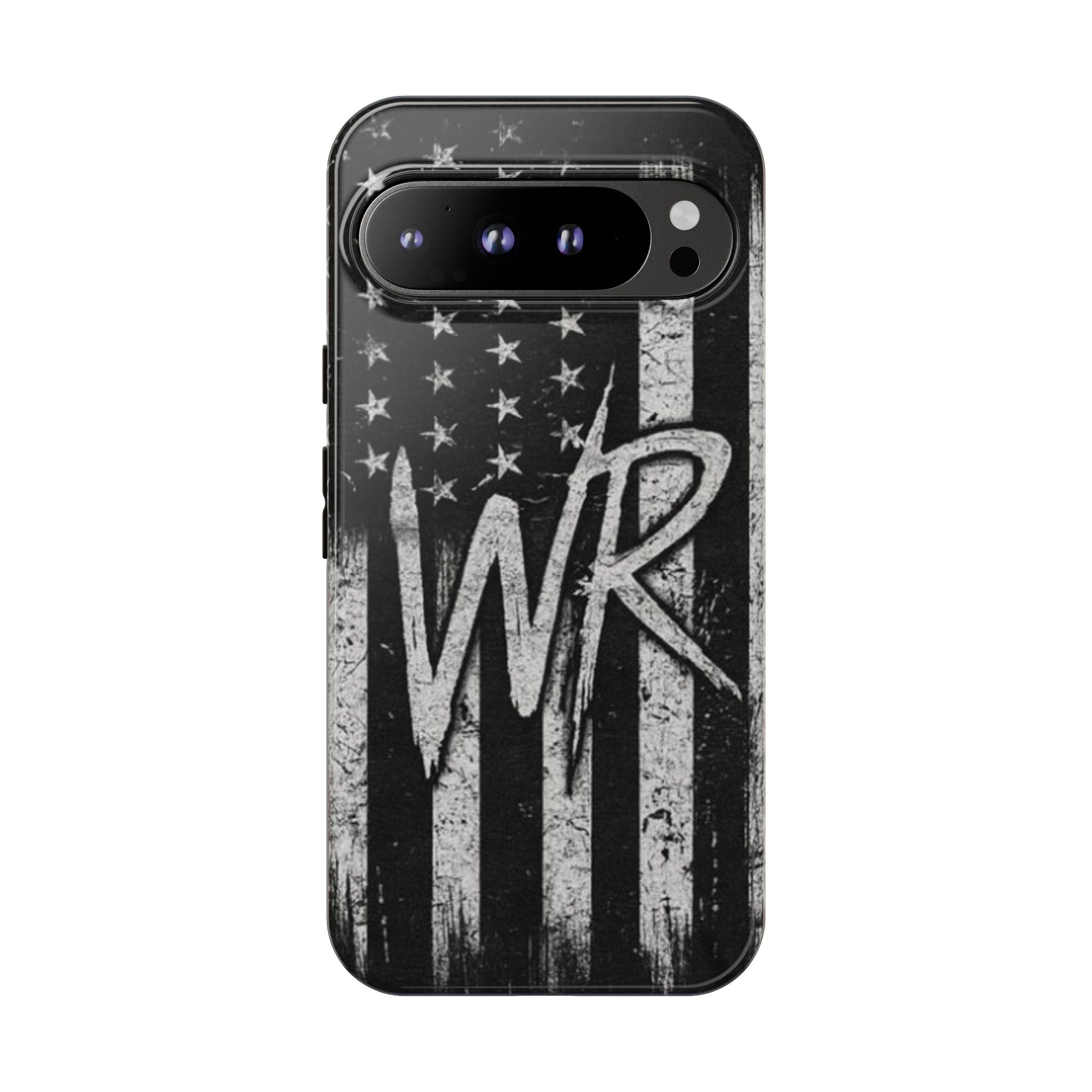 Patriotic Monogram Tough Phone Case – Distressed American Flag with WR