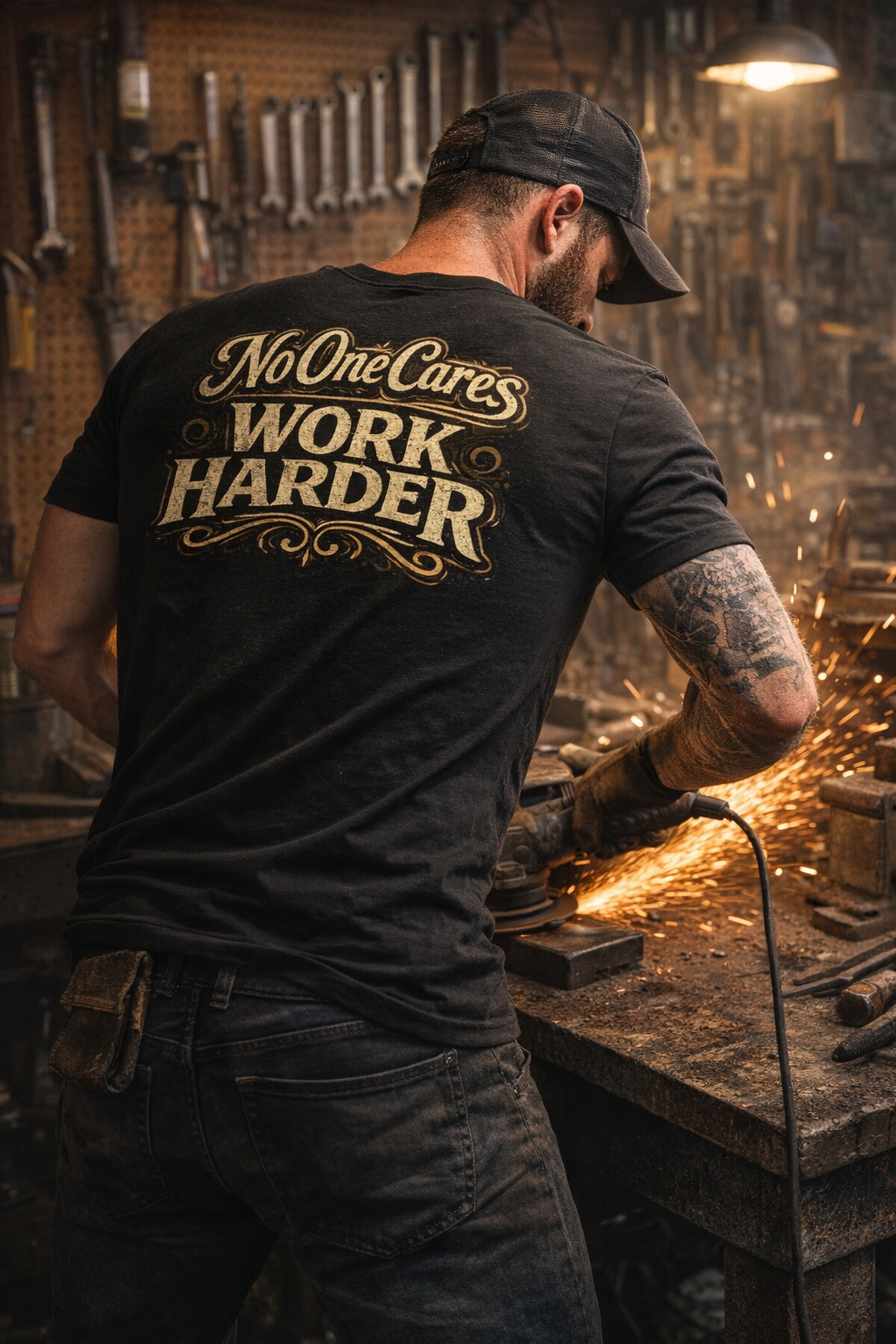 "No One Cares" Motivational Graphic T-Shirt