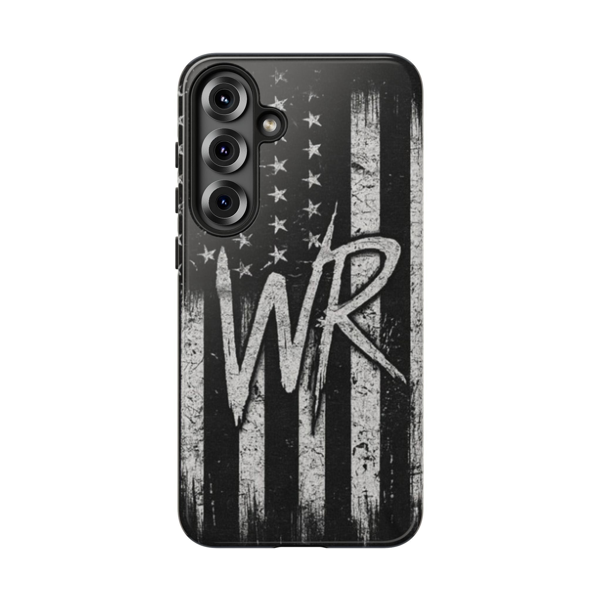 Patriotic Monogram Tough Phone Case – Distressed American Flag with WR