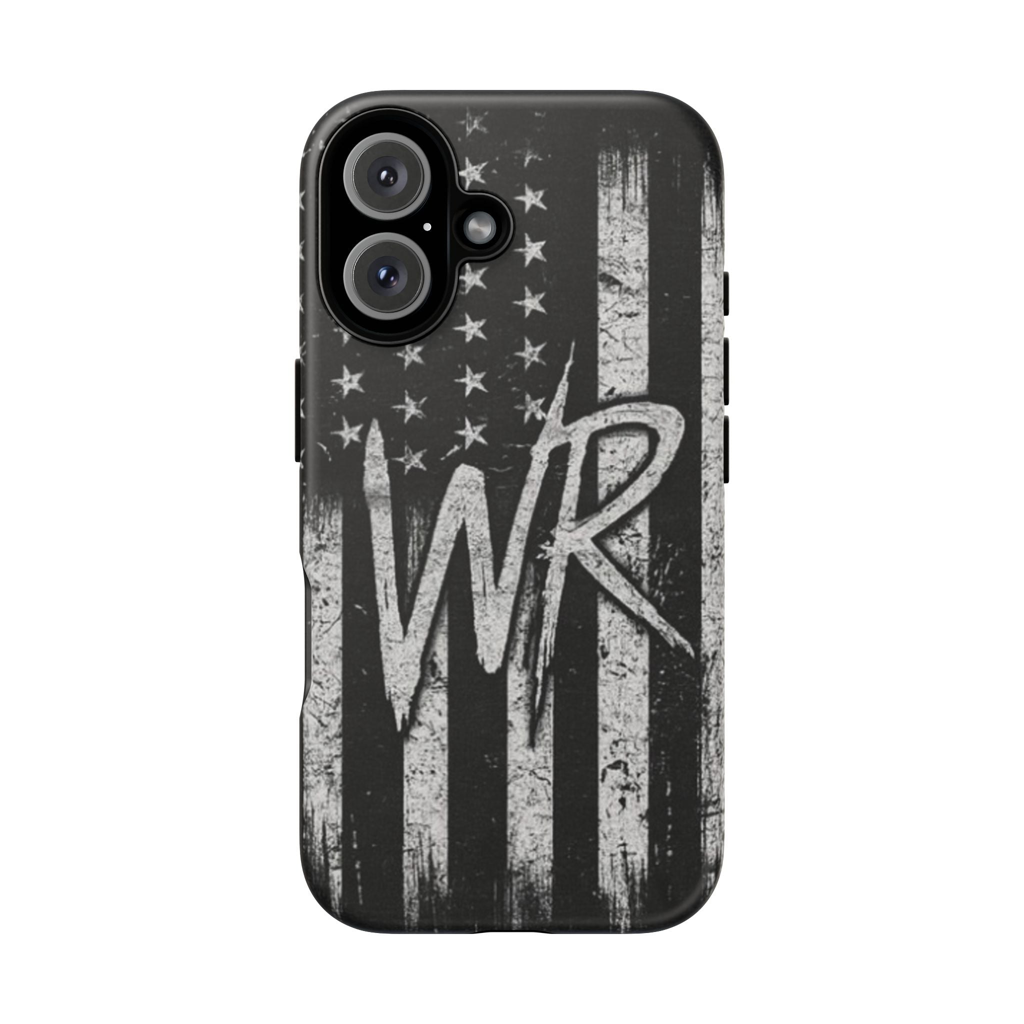 Patriotic Monogram Tough Phone Case – Distressed American Flag with WR