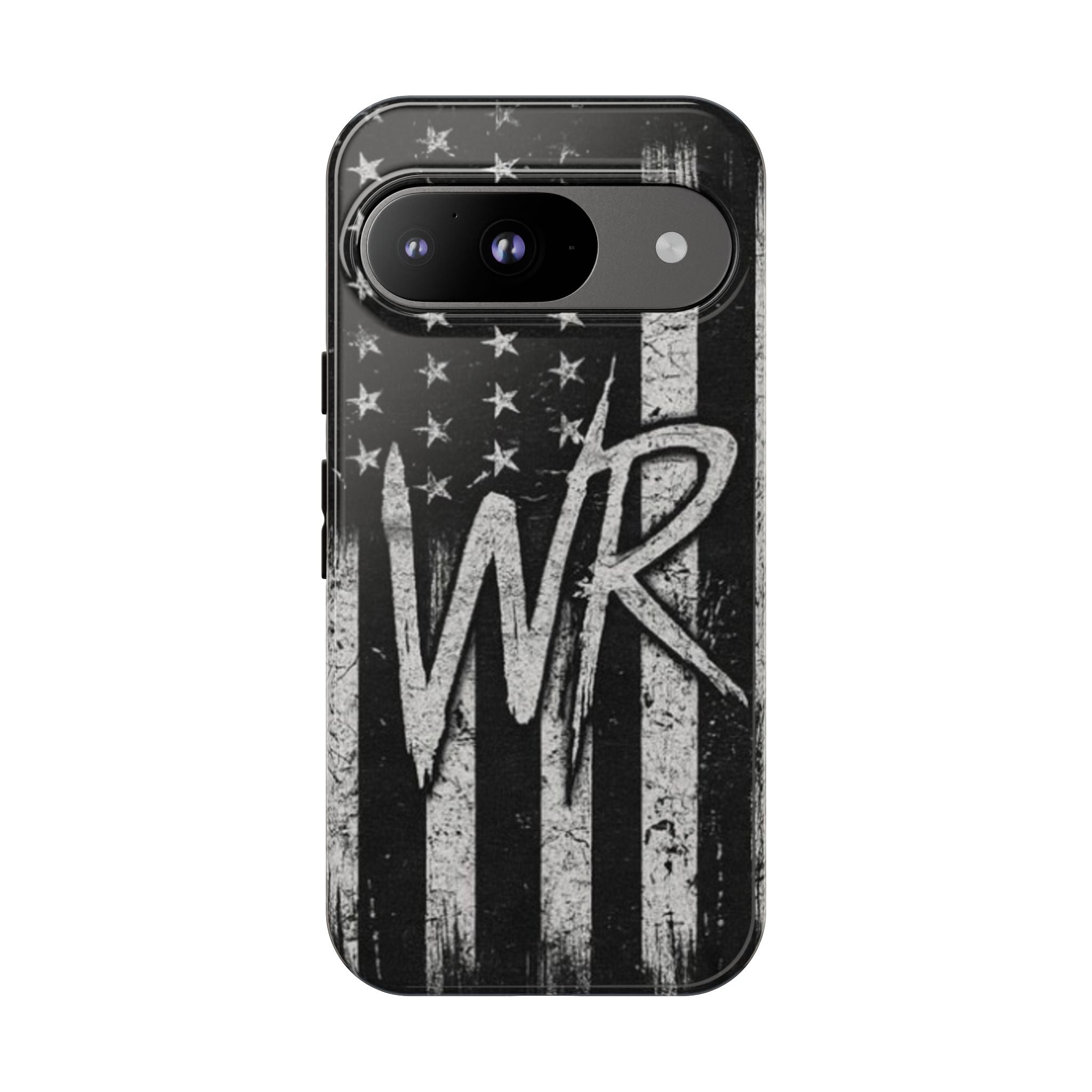 Patriotic Monogram Tough Phone Case – Distressed American Flag with WR