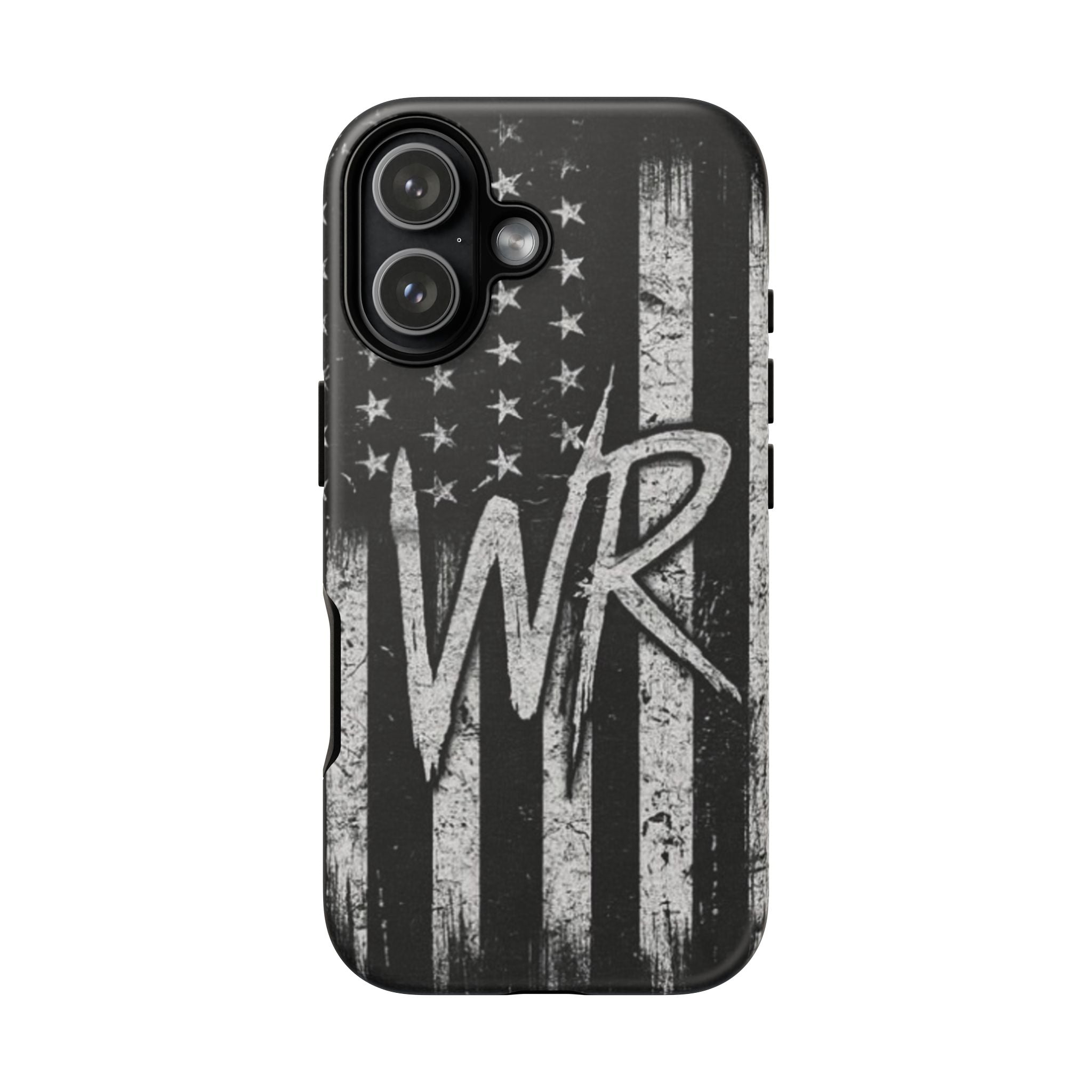 Patriotic Monogram Tough Phone Case – Distressed American Flag with WR