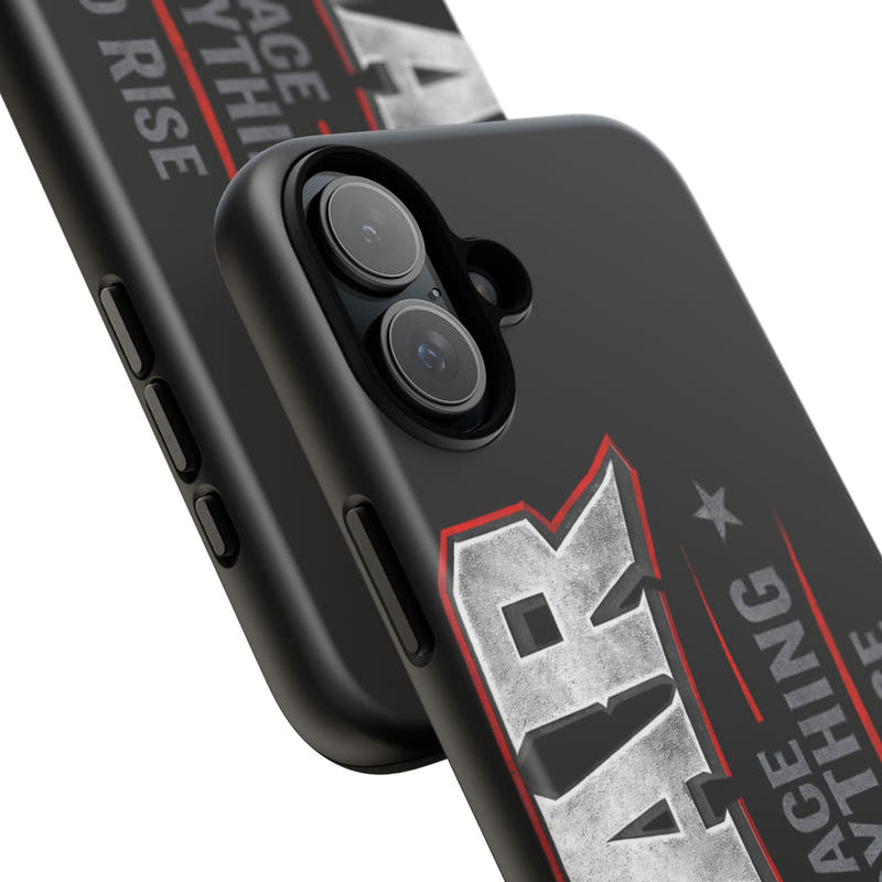 Fear Face Everything and Rise Phone Case by Printify, featuring a motivational design on a sleek protective case.