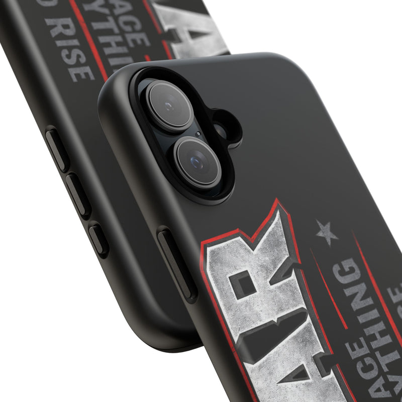 Fear Face Everything and Rise Phone Case by Printify, featuring a motivational design on a sleek protective case.