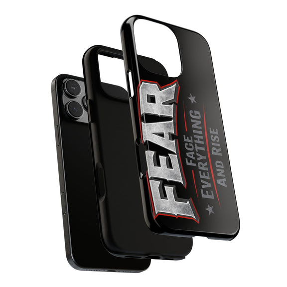 Fear — Face Everything and Rise Phone Case by Printify featuring a bold design on a sleek protective case.
