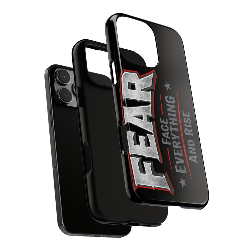Fear — Face Everything and Rise Phone Case by Printify featuring a bold design on a sleek protective case.