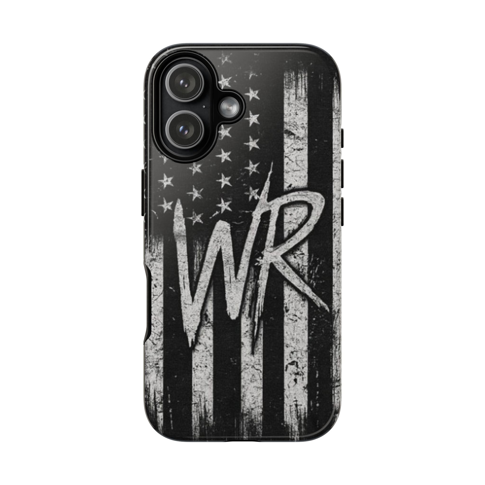 Patriotic Monogram Tough Phone Case – Distressed American Flag with WR