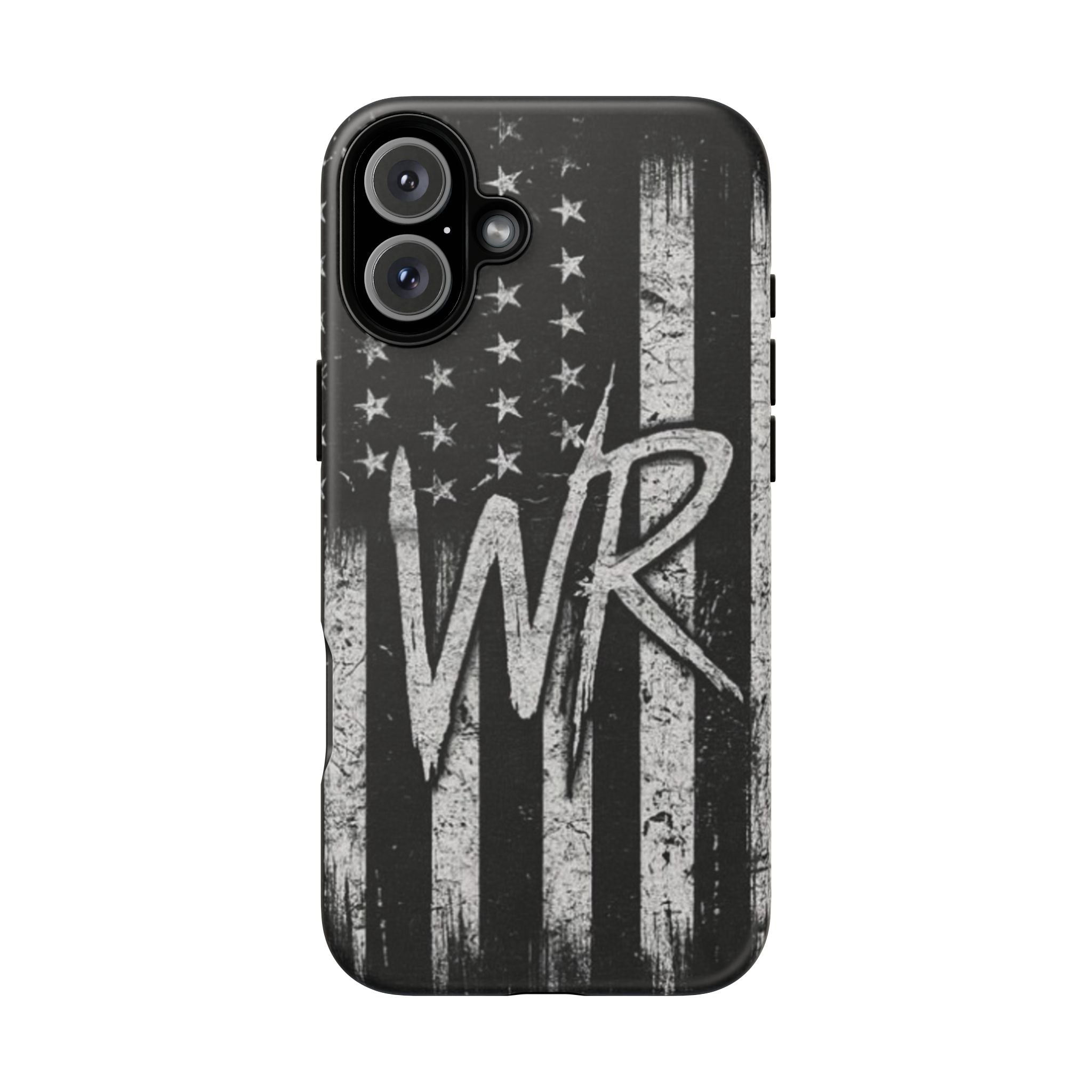 Patriotic Monogram Tough Phone Case – Distressed American Flag with WR