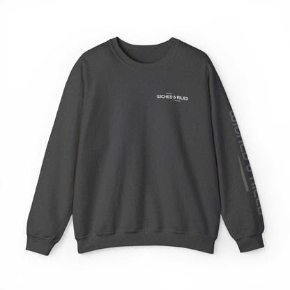 Wicked Americana crewneck sweatshirt by Printify featuring a bold wicked flag design in vibrant colors.