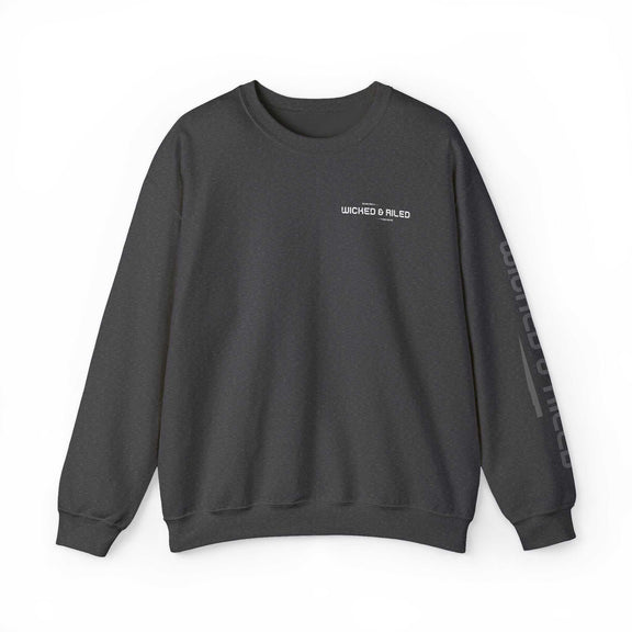 Wicked Americana crewneck sweatshirt by Printify featuring a bold wicked flag design in vibrant colors.