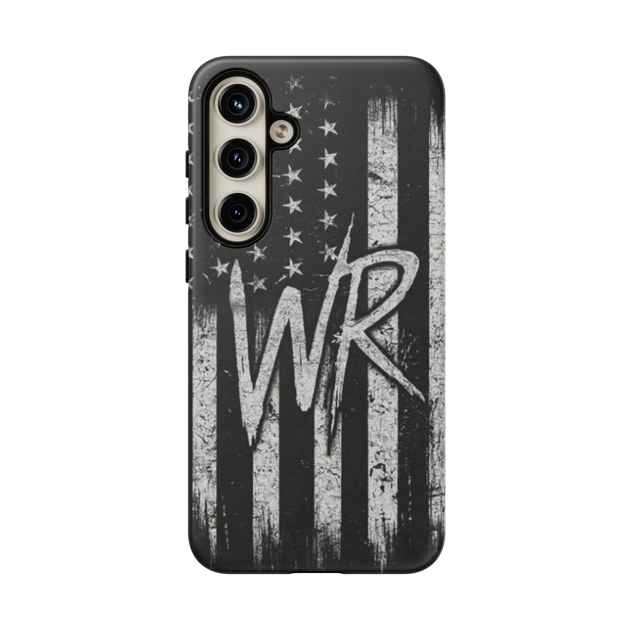 Patriotic Monogram Tough Phone Case – Distressed American Flag with WR