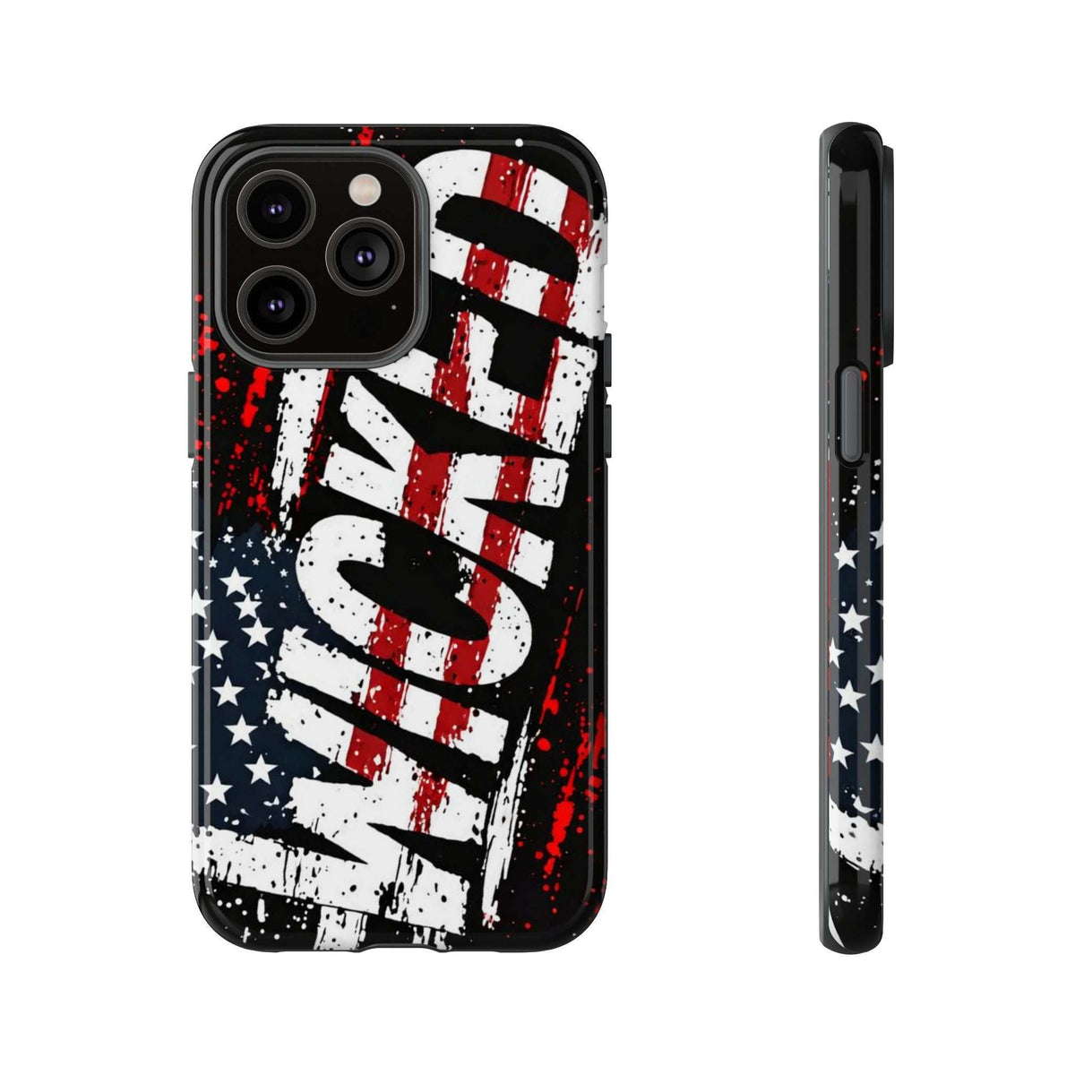 Distressed American flag phone case featuring "VETERAN" graphic by Printify, offering rugged patriotic protection.