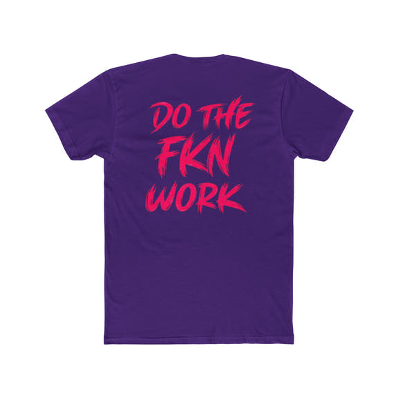 Do The FKN Work Graphic Tee Pink Distressed Flag Workout T-Shirt - Wicked & Riled Clothing