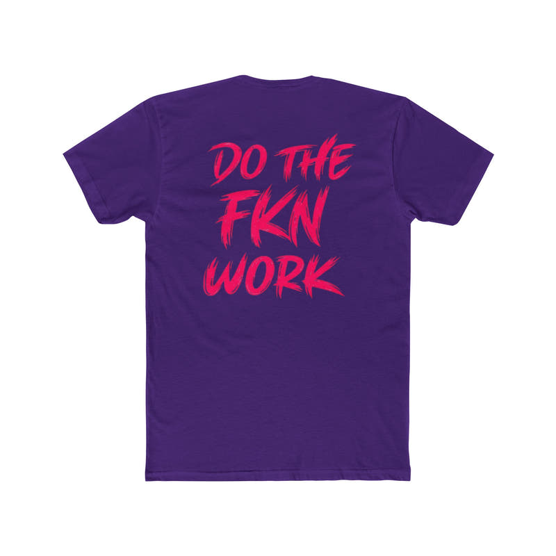 Do The FKN Work Graphic Tee Pink Distressed Flag Workout T-Shirt - Wicked & Riled Clothing