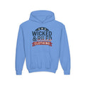 Wicked & Riled Youth Hoodie Patriotic Vintage Logo Sweatshirt