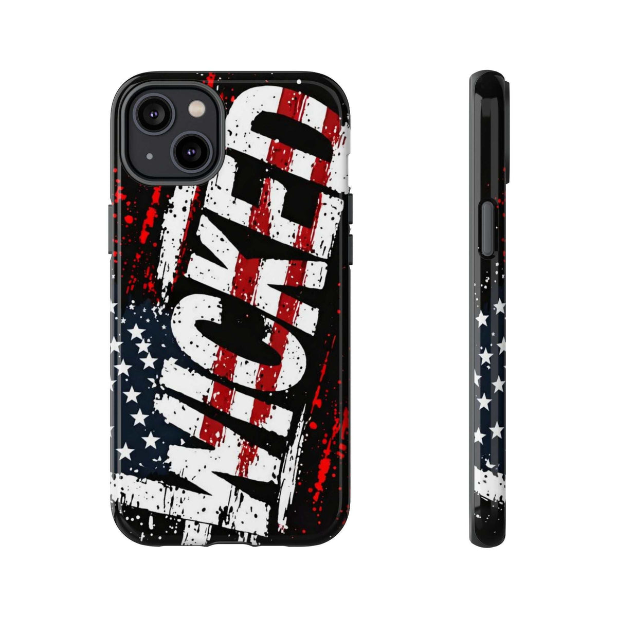 Distressed American flag phone case featuring "VETERAN" graphic by Printify for rugged patriotic protection.