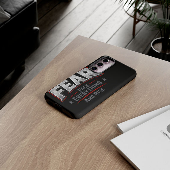 Fear Face Everything and Rise Phone Case by Printify, featuring a bold design on a protective phone case.