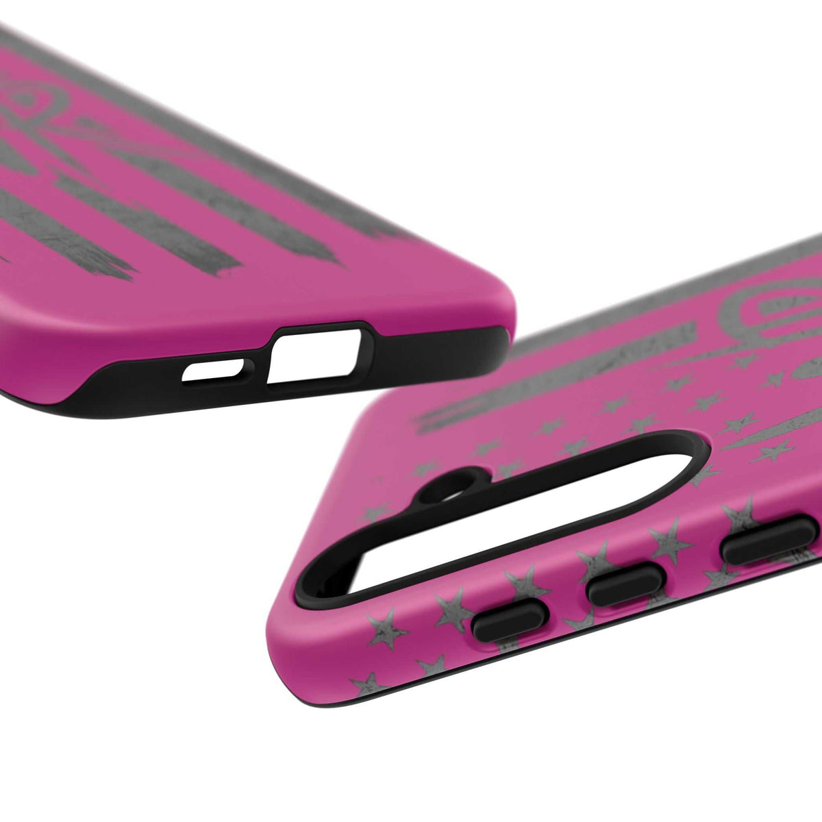 Pink 'WR' Flag Tough Phone Case by Printify featuring a durable design and vibrant flag graphic.
