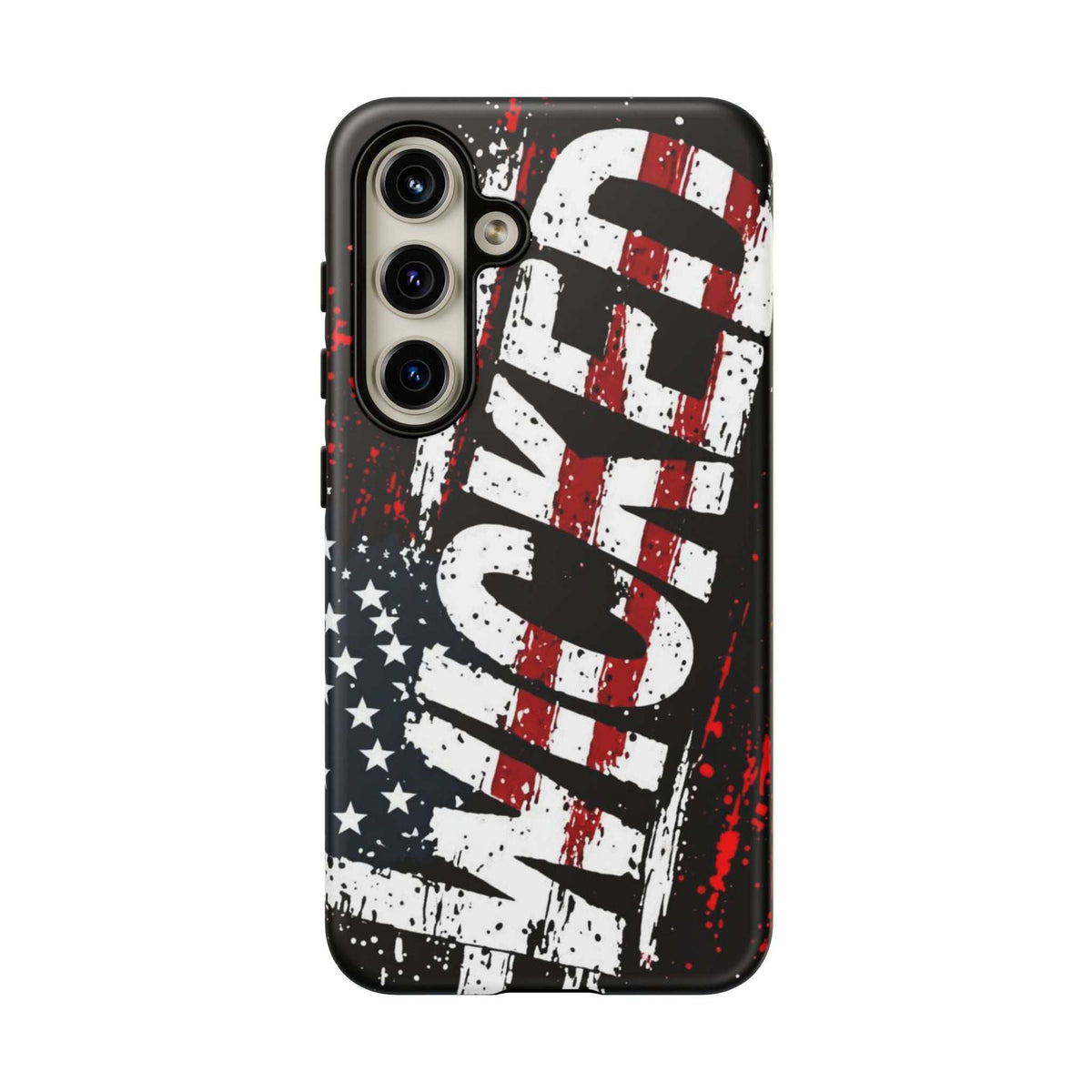 Distressed American flag phone case featuring "VETERAN" graphic by Printify, showcasing rugged patriotic design.