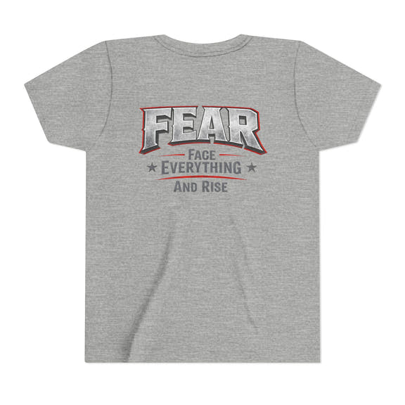 Youth Tee  "FEAR: Face Everything And Rise" Motivational Graphic T-Shirt - Wicked & Riled Clothing
