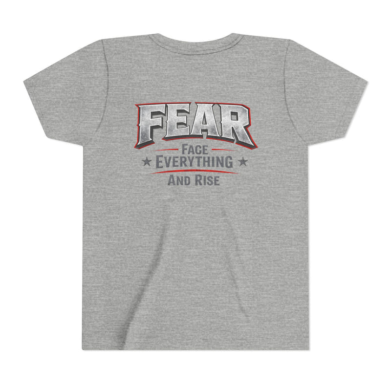 Youth Tee  "FEAR: Face Everything And Rise" Motivational Graphic T-Shirt - Wicked & Riled Clothing