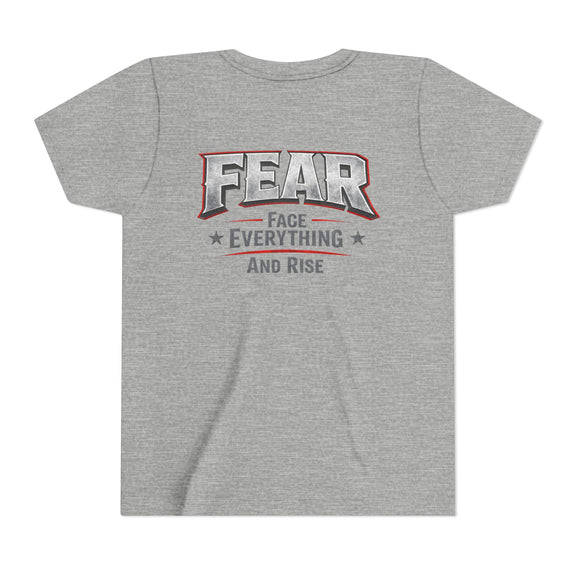 Youth Tee  "FEAR: Face Everything And Rise" Motivational Graphic T-Shirt - Wicked & Riled Clothing