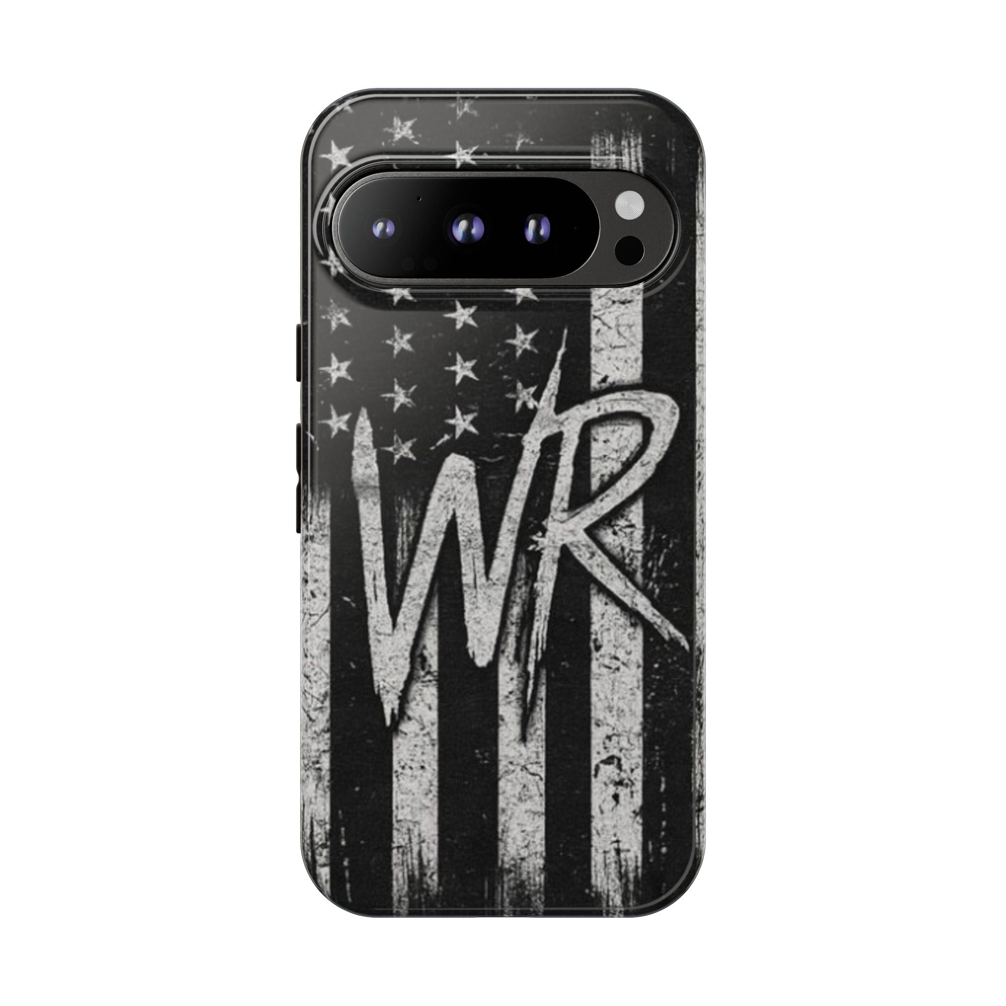 Patriotic Monogram Tough Phone Case – Distressed American Flag with WR