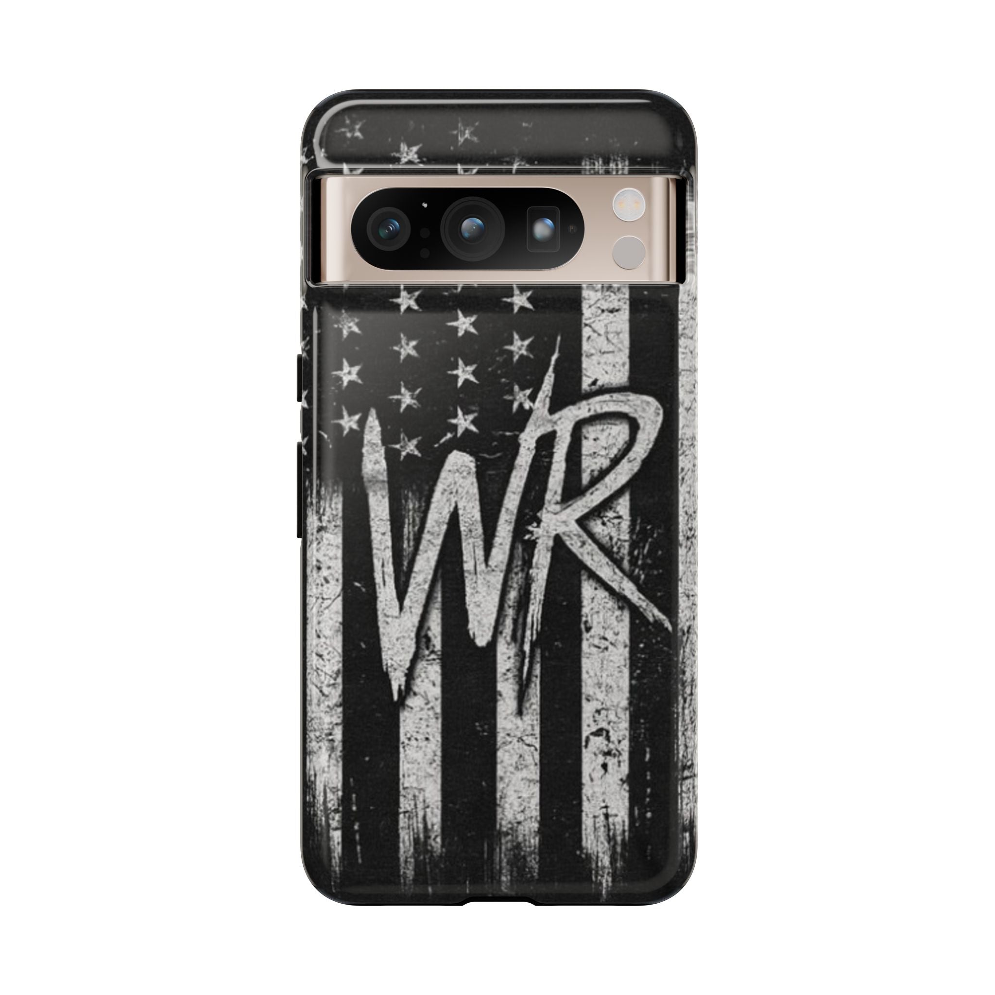 Patriotic Monogram Tough Phone Case – Distressed American Flag with WR