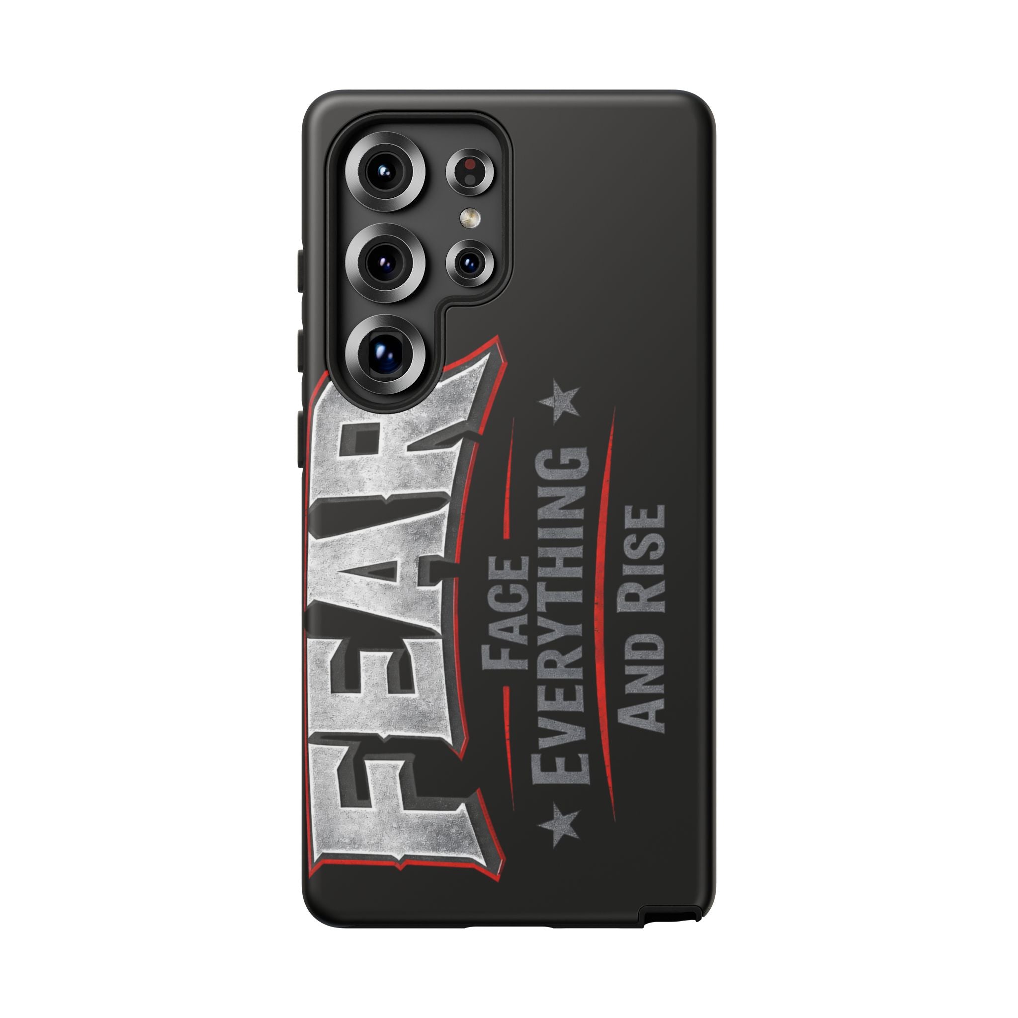 Fear — Face Everything and Rise Phone Case by Printify featuring a bold, inspirational design for smartphones.