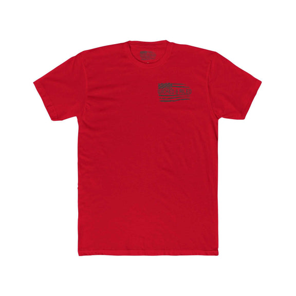 Bold graphic design on a Wicked & Riled T-Shirt by Printify, featuring a simple flag motif on a casual tee.
