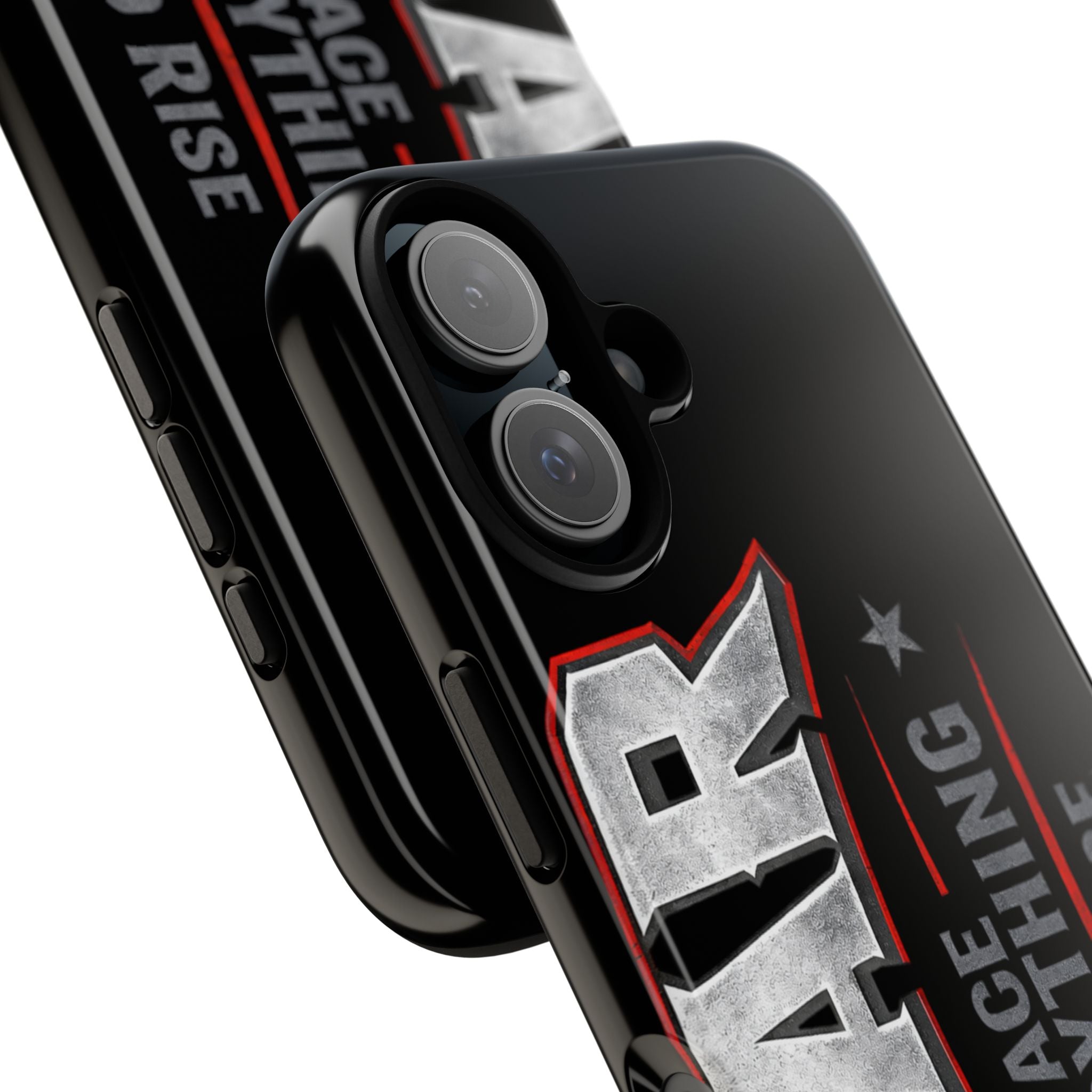Fear Phone Case by Printify featuring a motivational design with the phrase "Face Everything and Rise" on a sleek background.