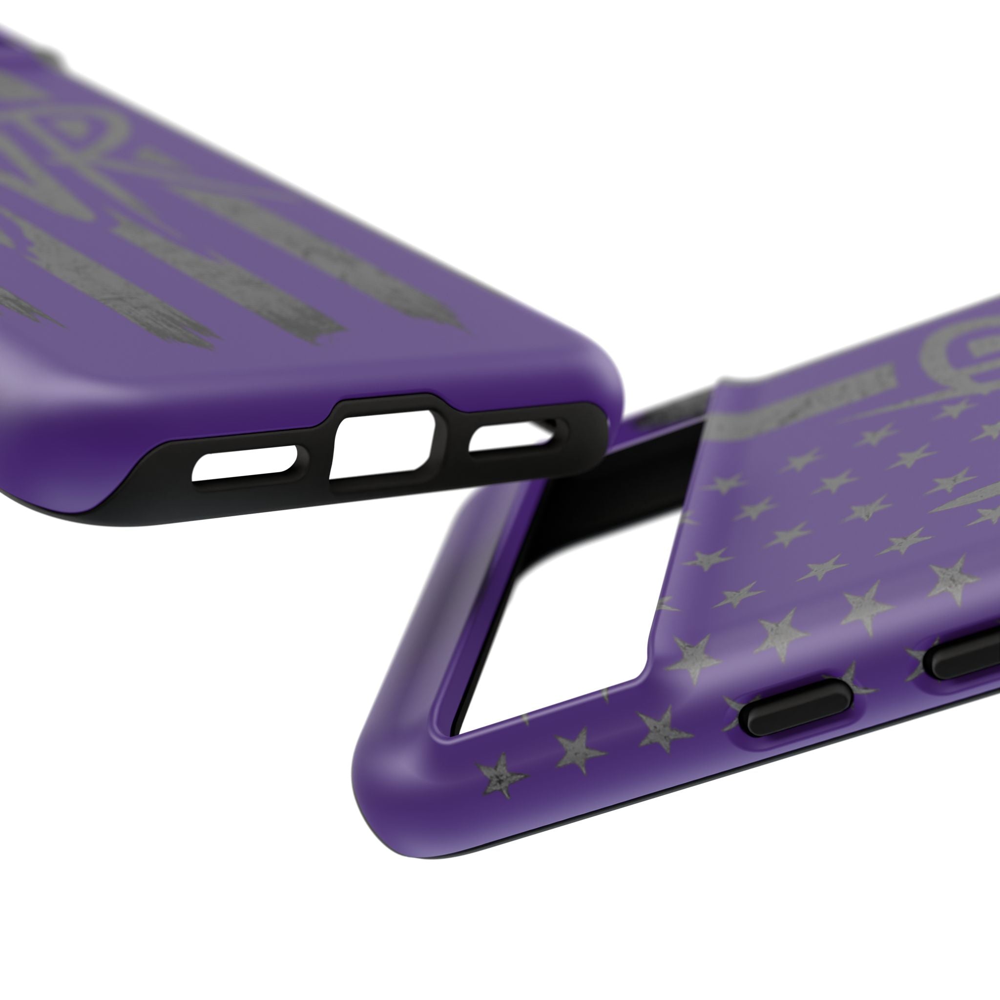 Purple 'WR' Flag Tough Phone Case by Printify, featuring a durable design and vibrant flag graphic.