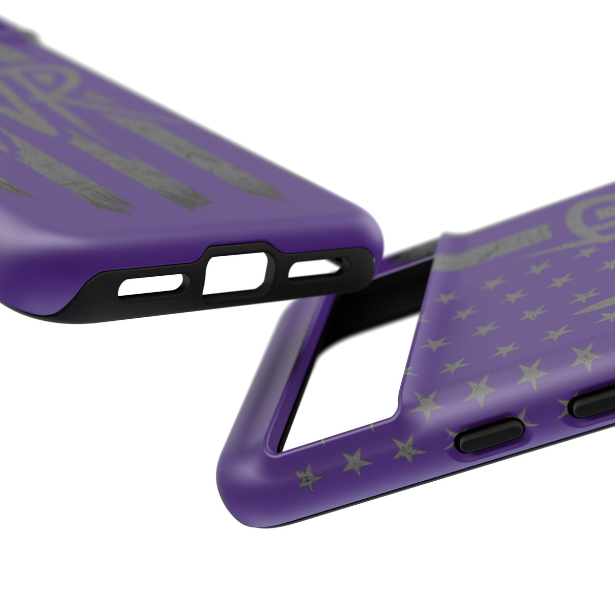 Purple 'WR' Flag Tough Phone Case by Printify, featuring a durable design and vibrant flag graphic.