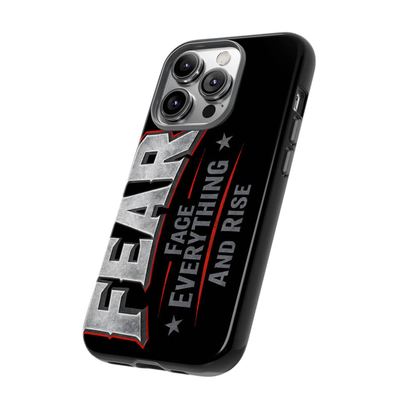 Fear Phone Case by Printify featuring a motivational design with bold typography on a sleek surface.