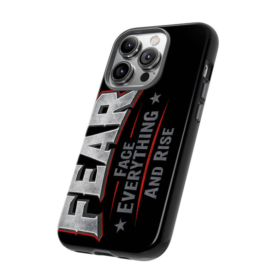 Fear Phone Case by Printify featuring a motivational design with bold typography on a sleek surface.