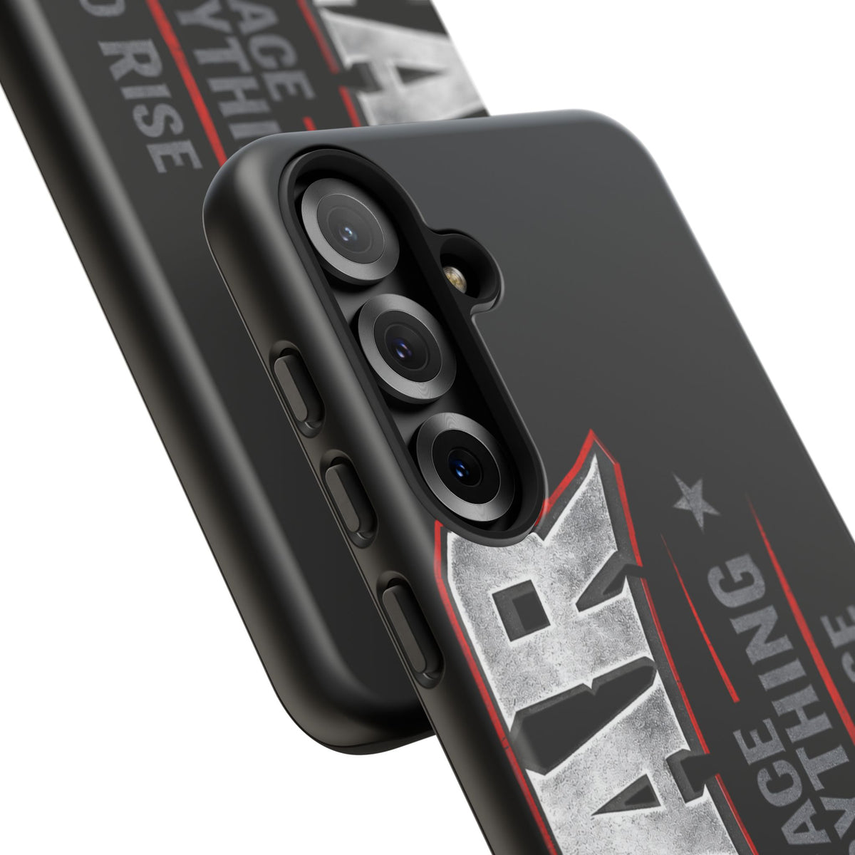 Fear Face Everything and Rise Phone Case by Printify featuring a motivational design on a sleek phone cover.