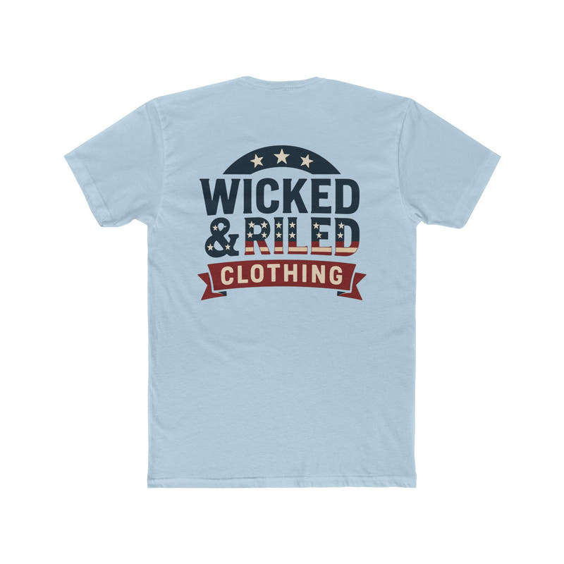 Wicked & Riled Clothing Tee Patriotic Vintage Logo Crewneck - Wicked & Riled Clothing
