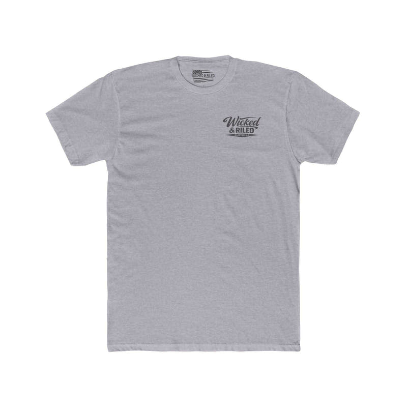 White crew t-shirt by Printify featuring "FEAR Face Everything And Rise" graphic design on the front.