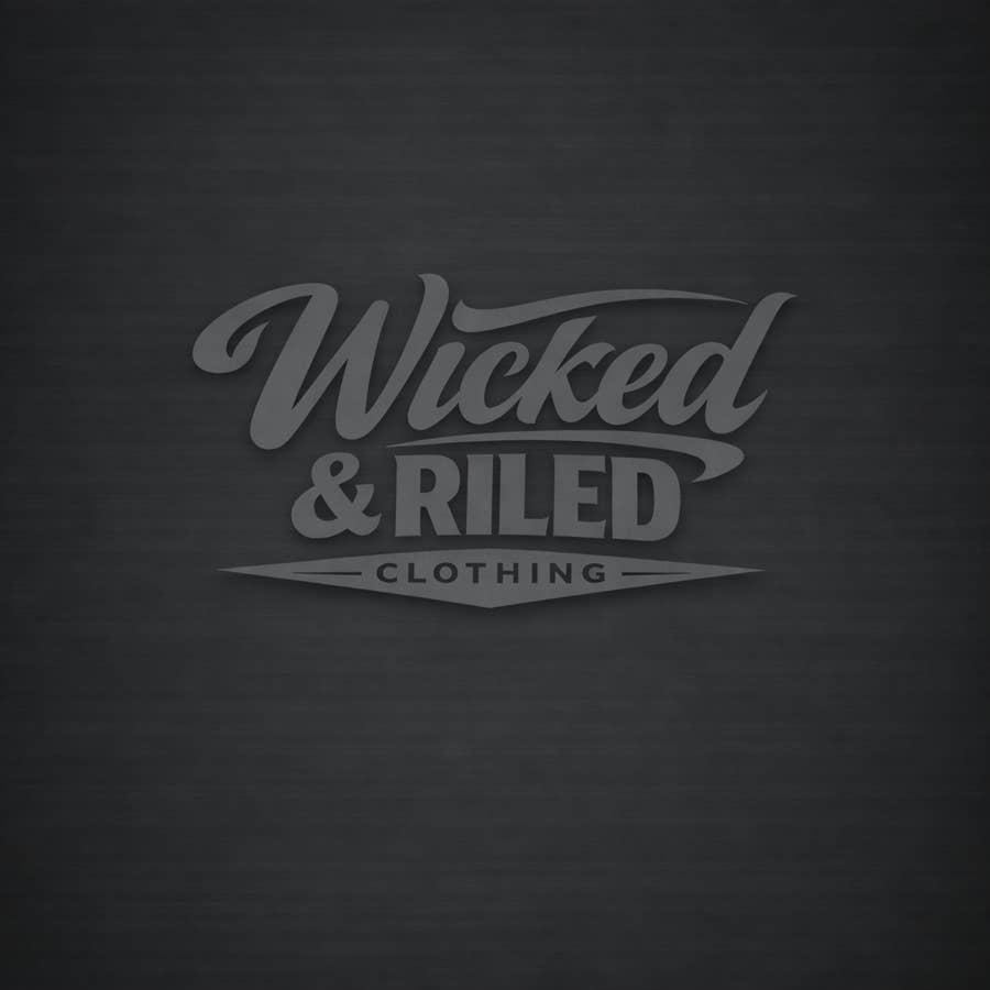 Wicked & Riled Clothing logo on a dark textured background
