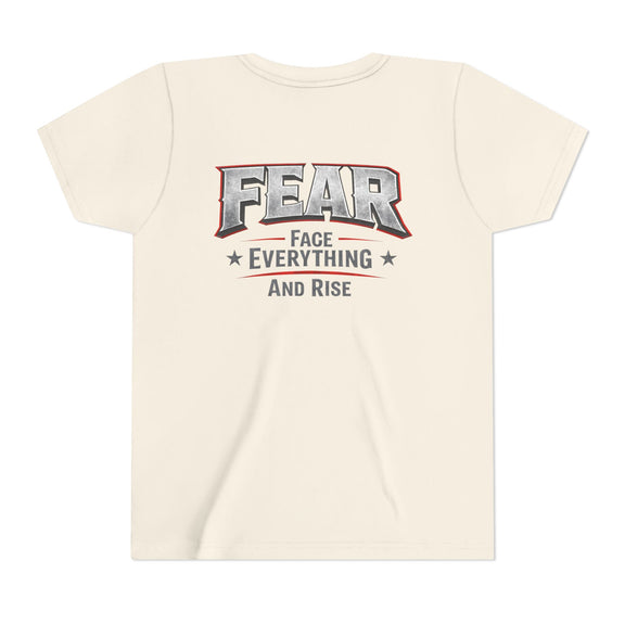 Youth Tee  "FEAR: Face Everything And Rise" Motivational Graphic T-Shirt - Wicked & Riled Clothing