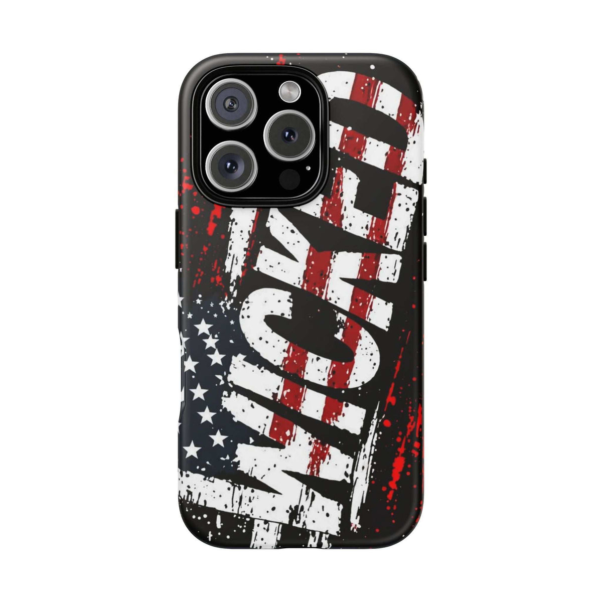 Distressed American flag phone case featuring "VETERAN" graphic by Printify, showcasing rugged patriotic design.