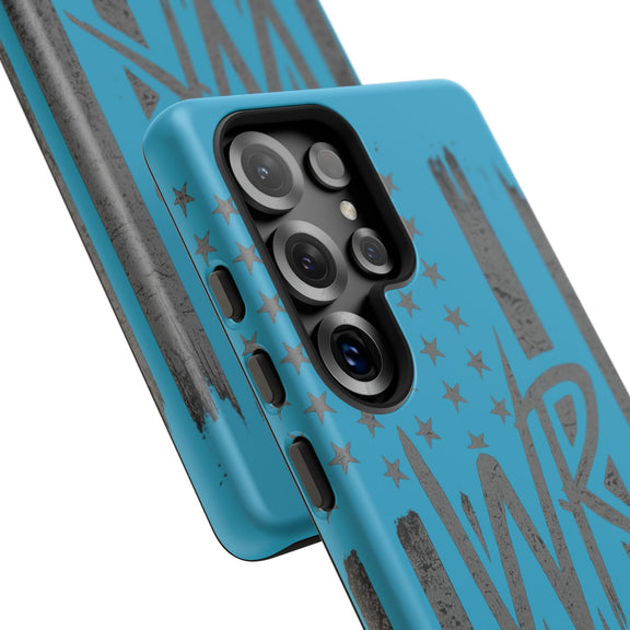 Patriotic blue 'WR' flag tough phone case by Printify, featuring a durable design and vibrant flag graphics.