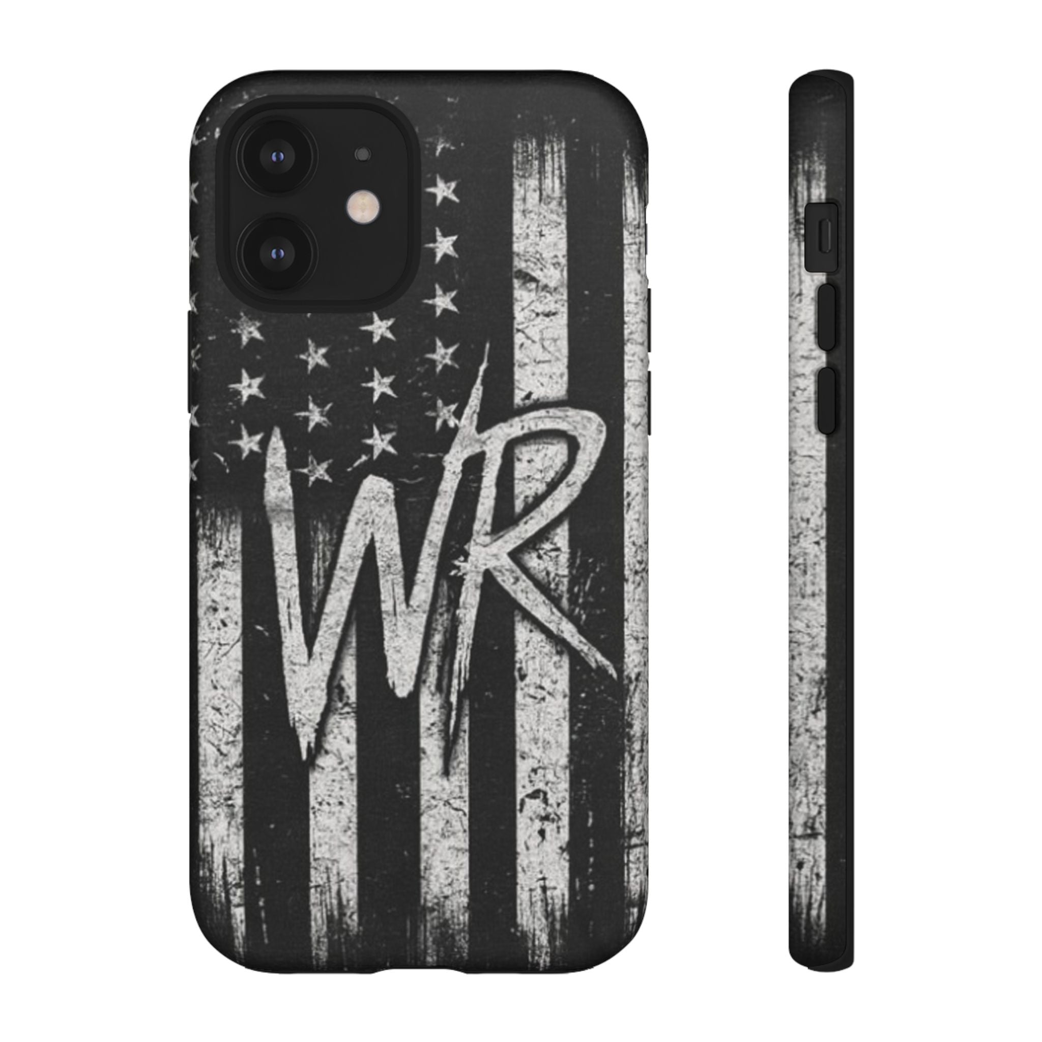 Patriotic Monogram Tough Phone Case – Distressed American Flag with WR
