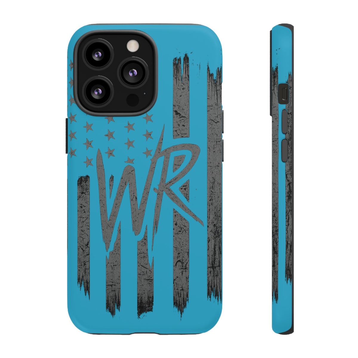 Patriotic blue 'WR' flag tough phone case by Printify, featuring a durable design and vibrant flag graphics.