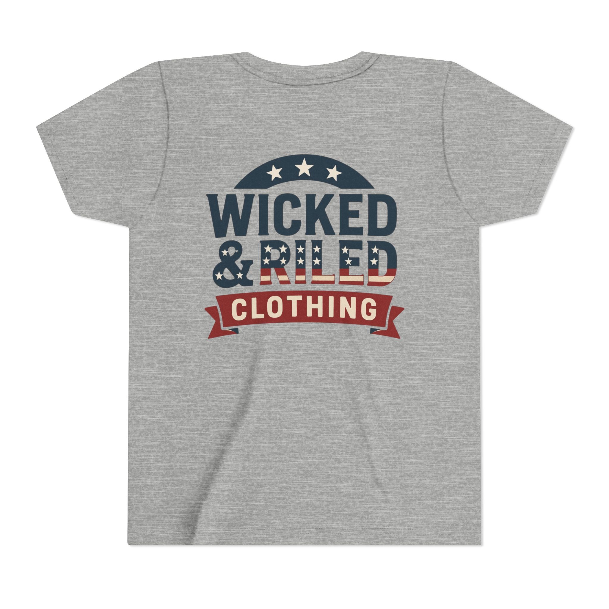 Youth Tee "Wicked & Riled Clothing" Patriotic Graphic Tee