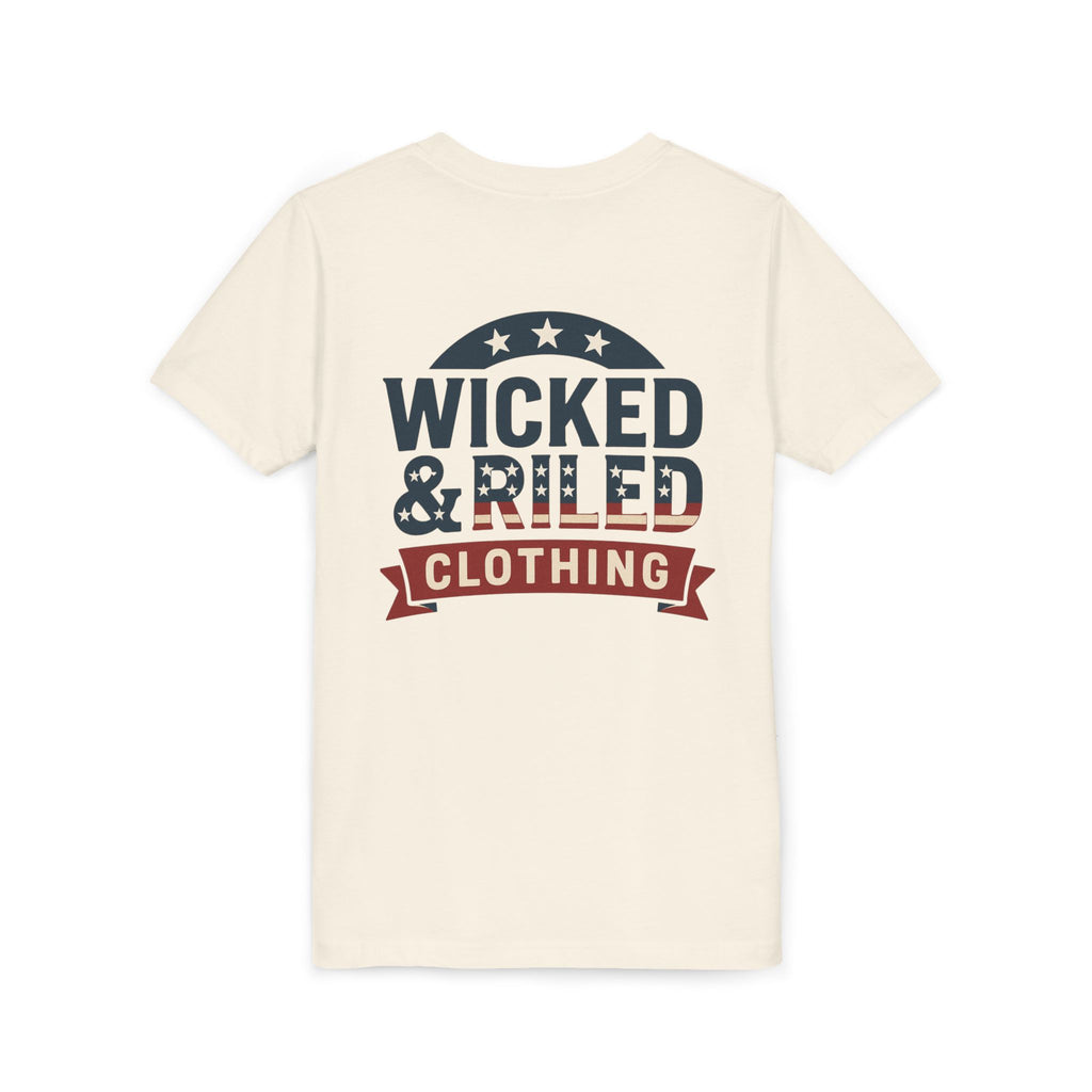 Youth Tee "Wicked & Riled Clothing" Patriotic Graphic Tee
