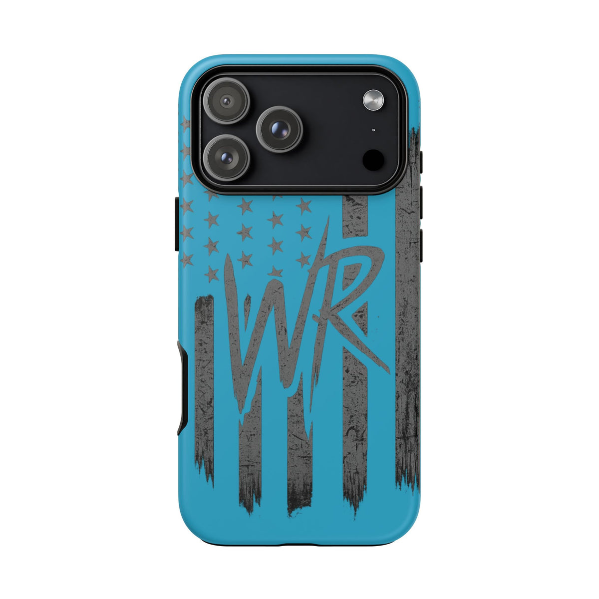 Patriotic blue 'WR' flag tough phone case by Printify, featuring a durable design and vibrant flag graphics.
