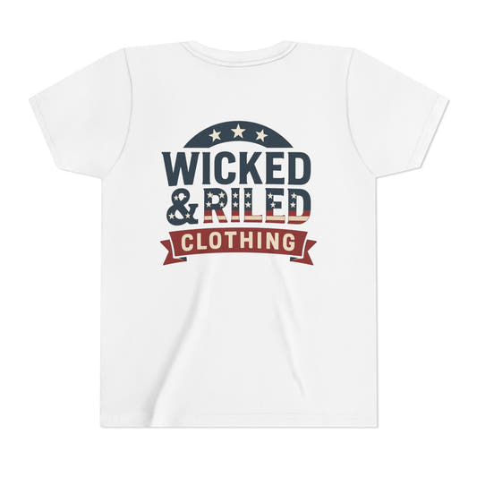 Youth Tee "Wicked & Riled Clothing" Patriotic Graphic Tee - Wicked & Riled Clothing